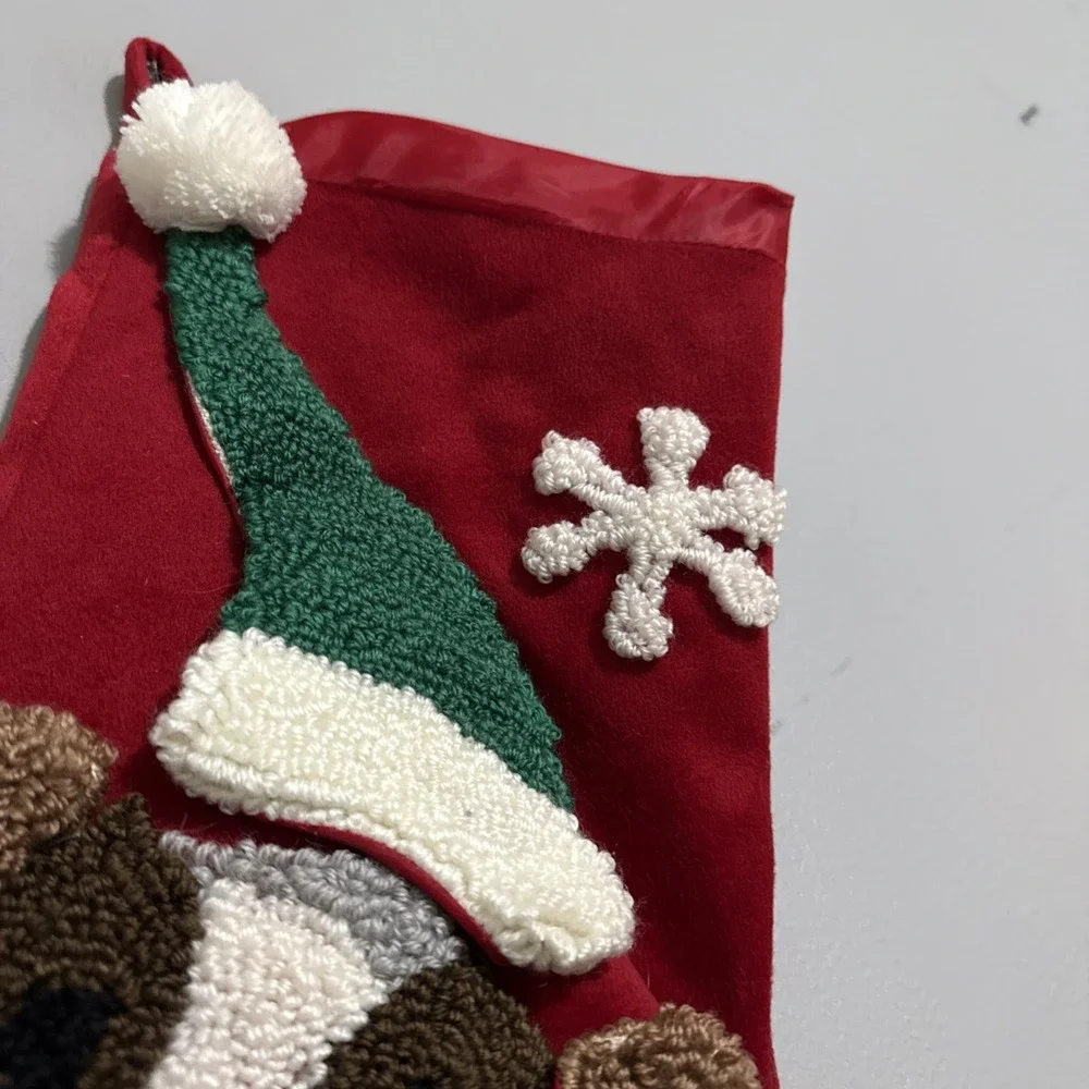 Festive Jingles and joy‎ Doggie Red Christmas Stocking Fast Free Shipping